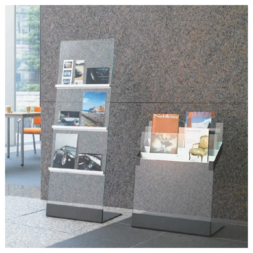 オカムラ パンフレットスタンド(パンフレットラック)  ガラスアクセサリー