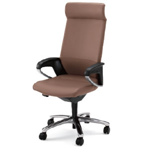 コクヨ フィロソフィーチェア ヘッドレスト付 肘付 本革 CR-G383APLQ04/CR-G383APLQB6