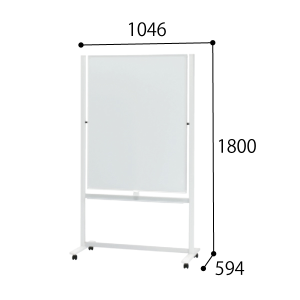 プラス ホワイトボード LB2 シリーズ スリムタイプ 脚付(両面)タイプ LB2-430DHA 423-847
