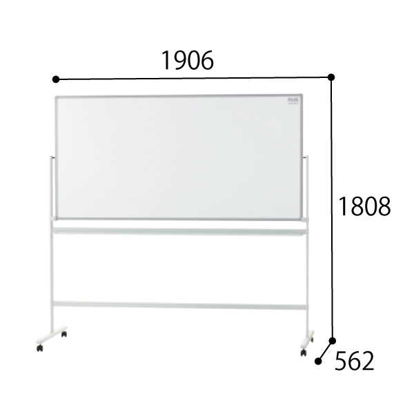 プラス ホワイトボード PASHABO 脚付ホワイトボード ホーロー〈脚付〉両面タイプ SWB-1809HD 428-184