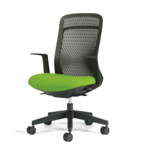 プラス トライチェア メッシュ ハイバック L型肘 KB-TR61SEL