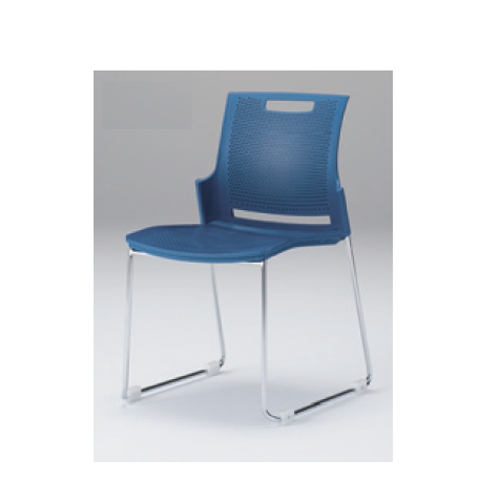 オカムラ ミーティングチェア スカラールフトチェア 樹脂パンチングシェル ブルーシェル パッド無し 9315BA-GB74