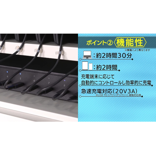 宮成製作所 ミヤナリ USB Type-C対応 充電保管庫 スマート充電BOX  鍵付　サブ画像