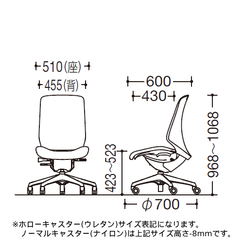 スフィアチェア インターロック ハイバック サイズ