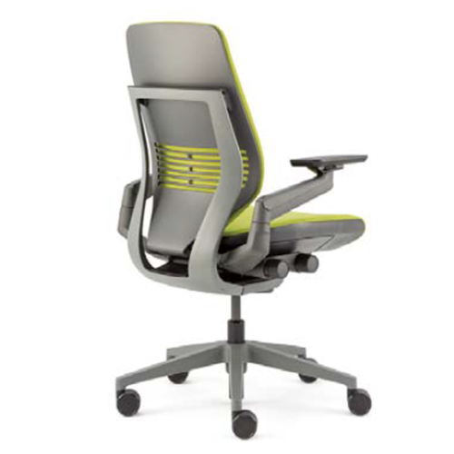 スチールケース ジェスチャーチェア アジャスタブル肘付　シェルバックタイプ 442A30-DD ダーク/ダークタイプ　5-319-05□□