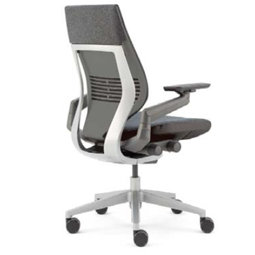 スチールケース ジェスチャーチェア アジャスタブル肘付　ラップバックタイプ 442A40-DL ダーク/ライトタイプ　5-319-02□□