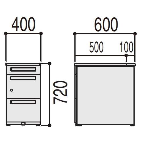 ｽｶｴﾅ　脇デスクSK-046-A4-3 サイズ