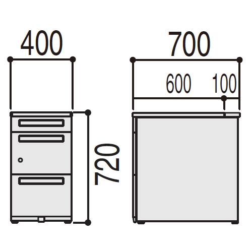 ｽｶｴﾅ　脇デスクSK-047-A4-3 サイズ