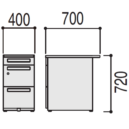 スカエナ 脇デスク サイズ