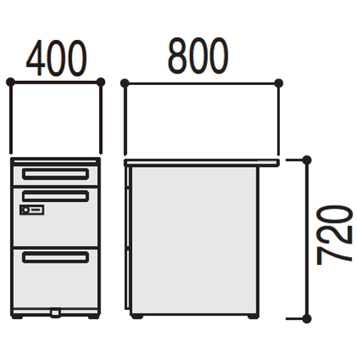 スカエナ 脇デスク サイズ