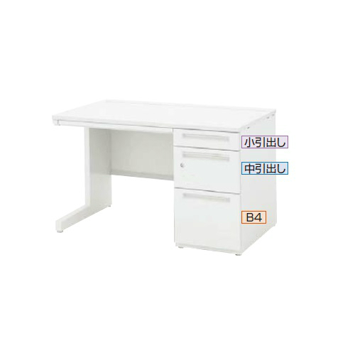 ウチダ スカエナデスク Ktype 片袖デスク SK B4-3段 シリンダー錠タイプ 片SK106B4-3SK 5-110-577