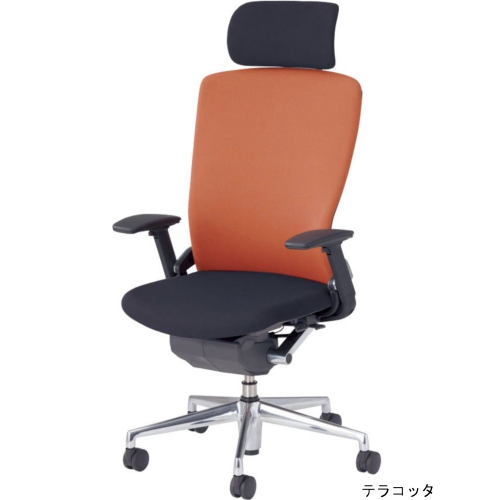 ウチダ パルス(Pulse)チェア クロスバックタイプ 両面クロス ヘッドレスト付 アジャスタブル肘付 PA2-520D 5-346-562