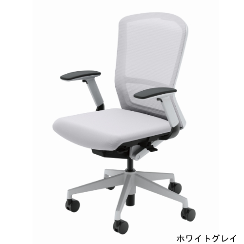 ウチダ エルフィチェア メッシュタイプ ハイバック 樹脂脚 フルアジャスタブル肘 ナイロンキャスター ホワイト/ブラックフレーム ELA2-540M-WS/ELA2-540M-BS 5-354-34□□/5-354-14□□