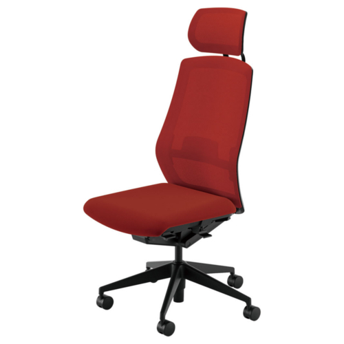 内田洋行 セレッツァ 背ミックスドメッシュ ヘッドレスト付 肘なし ランバー付 樹脂脚：ブラック脚 SA-700BBAL-PAL/5-362-800