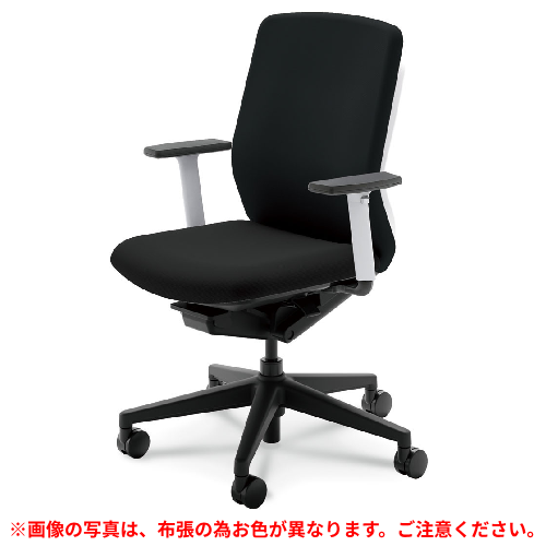 ウチダ クレネハイバック アジャスタブル肘 ホワイト／ブラック脚 ホワイトシェル ウレタンキャスター 5-377-434/5-377-634