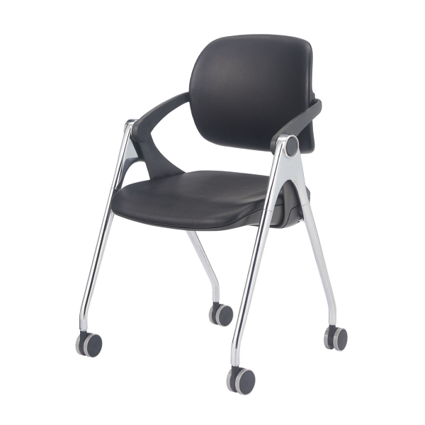 内田洋行 ミーティングチェア スウィンチェア(Swin) ミーティングタイプ メッキレザータイプ 本革  SW1377 5-342-3377