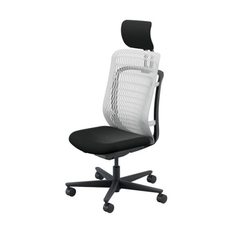 内田洋行 AJチェア2 ヘッドレスト付 肘無 ナイロンキャスター 5-372-701/5-372-601/5-372-501