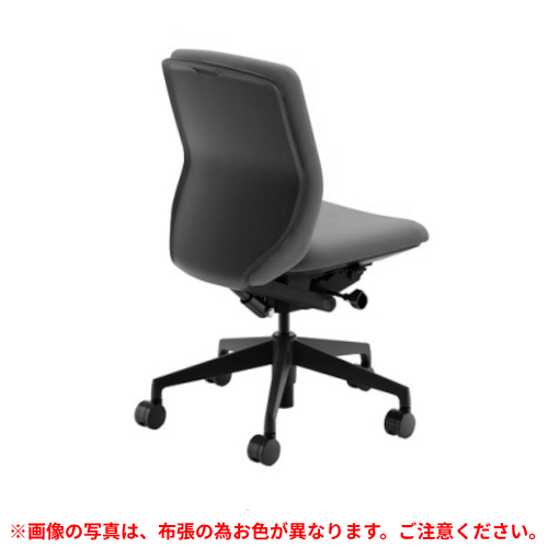 ウチダ クレネチェア ミドルバック 肘無 ブラック脚 ブラックシェル ウレタンキャスター KA-100BBAL PU/5-377-104