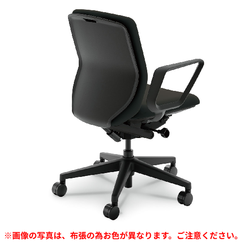 ウチダ クレネチェア ミドルバック リング肘 ブラック脚 ブラックシェル ナイロンキャスター KA-120BBRA PA/5-377-123