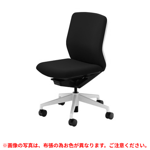 ウチダ クレネチェア ミドルバック 肘なし ホワイトシェル ナイロンキャスター 5-377-303/5-377-503