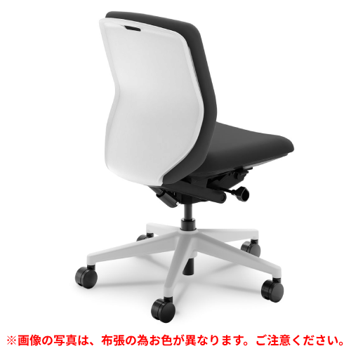 ウチダ クレネチェア ミドルバック 肘なし ホワイトシェル ウレタンキャスター 5-377-304/5-377-504