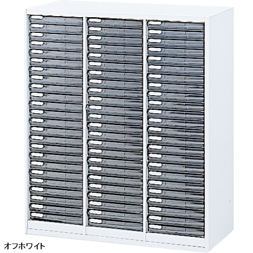 ウチダ ハイパーストレージ トレーキャビネット 下置き A4浅型タテ 3列23段 5-849-0392／5-825-8410