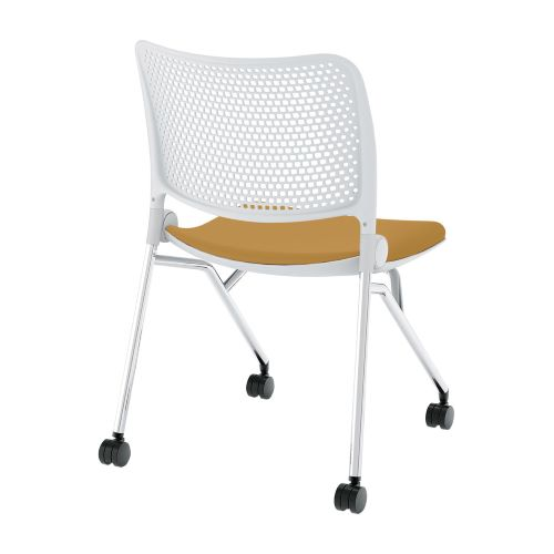 内田洋行 ミーティングチェア Blume(ブルーメ)チェア 背ヌードタイプ 肘なし メッキ脚 6-121-2018