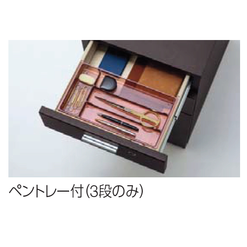 ウチダ 役員用家具 EDファニチュア MJシリーズ ワゴン３段 引出し