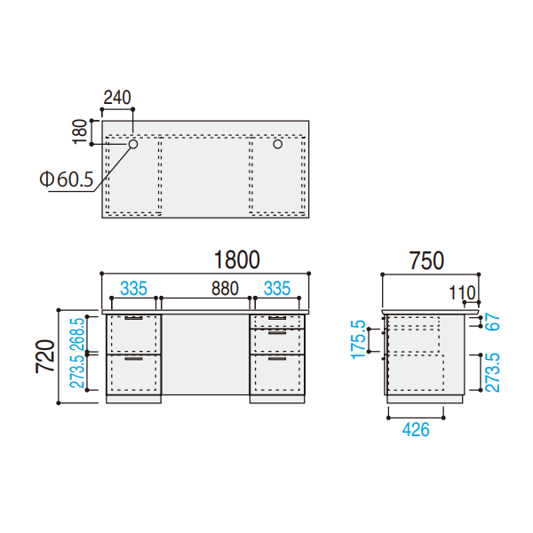 内田洋行 役員用家具 EDファニチュア SH-Nシリーズ 両袖デスク W1800