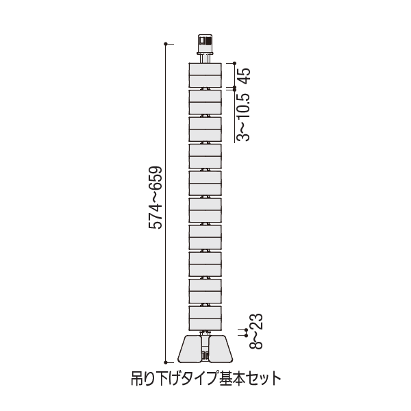 内田洋行 ミーティングテーブル レムナ(LEMNA) ワイヤリングガイド  DM型 6-640-3800 サイズ