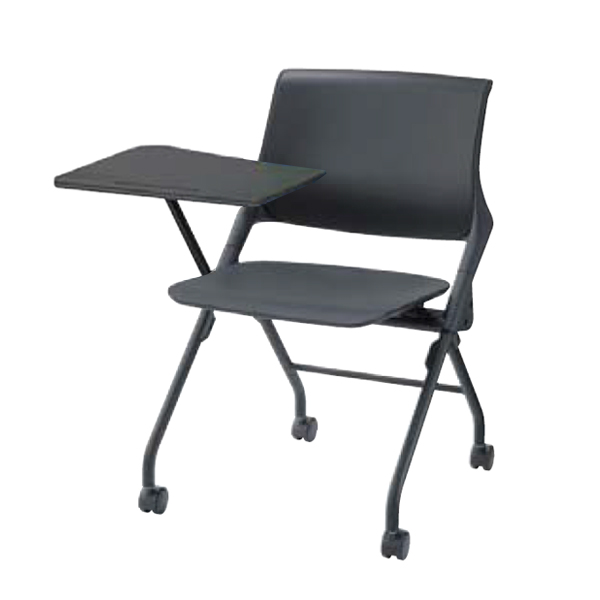 ウチダ ミーティングチェア CF610 シリーズ ヌード ブラック テーブル付 A3テーブル台付 CF631B/6-113-6310