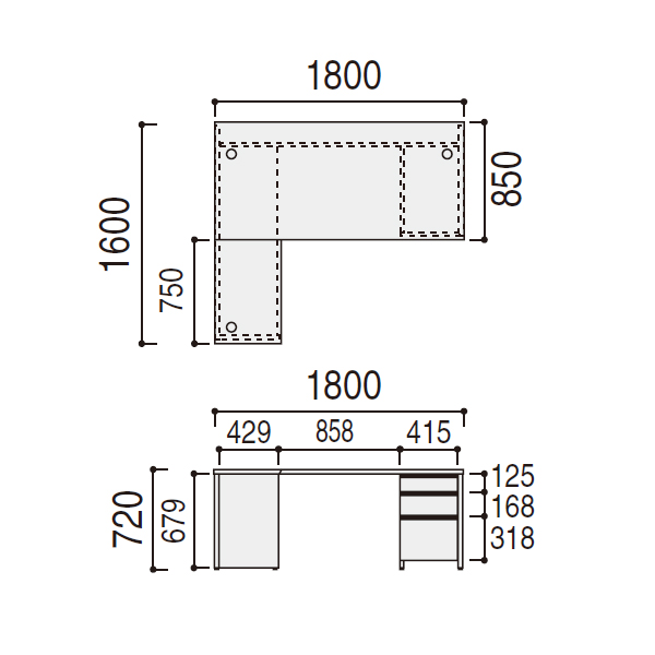 内田洋行 内田洋行 役員用家具 EDファニチュア SYシリーズ L型デスク
