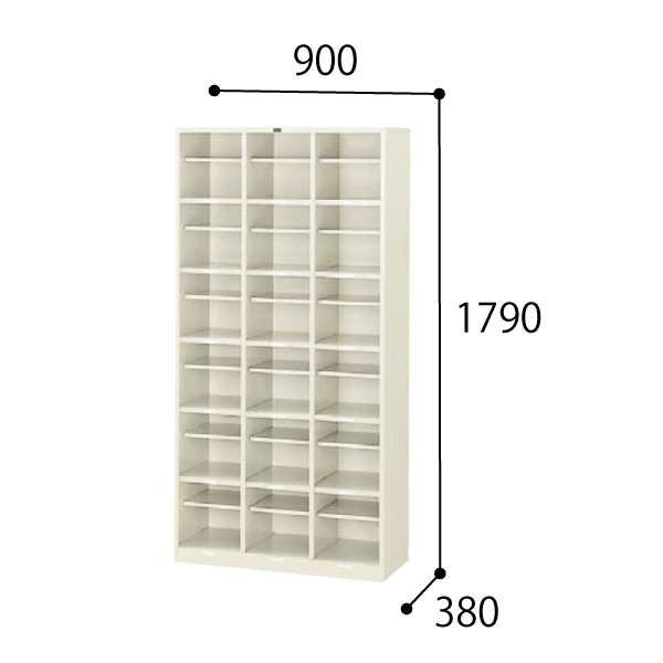 ウチダ シューズボックス 3列6段18人用 東日本地区/西日本地区 1-302-0218/5-846-0218
