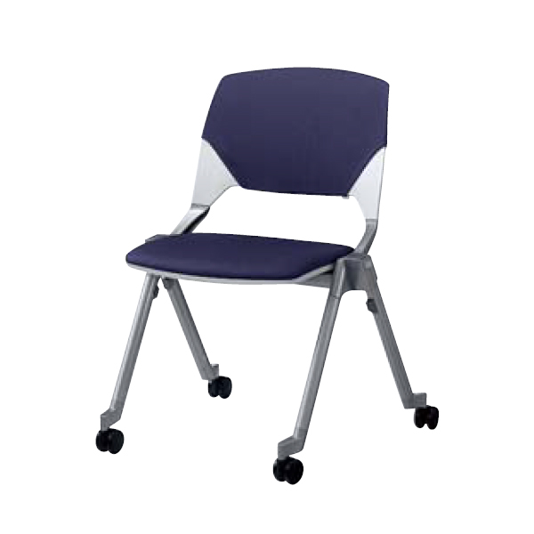 ウチダ ミーティングチェア FM-320シリーズ キャスター脚 FM-320C 背クロス 肘なし 6-110-425