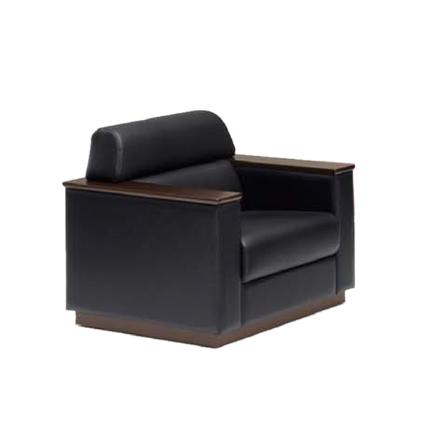 ウチダ 応接セット RH-46 チェア RH-462・両肘 ブラック 6-260-4620