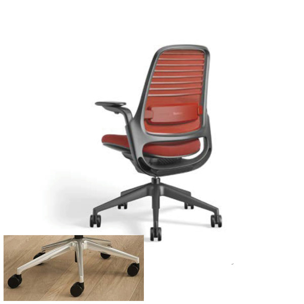 steelcase series1 435A00SAP/435A00BAP シーガルフレーム/ブラックフレーム 4Dアジャスタブルアーム ポリッシュ脚 5-321-14/5-321-04