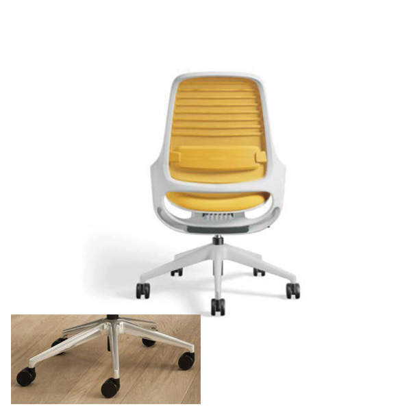 steelcase series1 435A00SNP/435A00BNP シーガルフレーム/ブラックフレーム 肘なし ポリッシュ脚 5-321-13/5-321-03