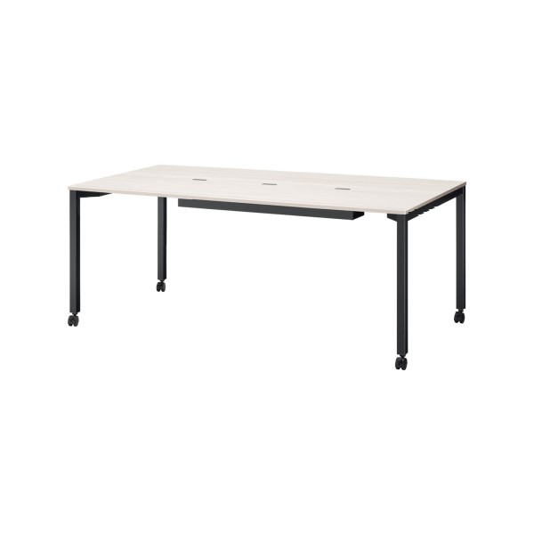 コクヨ ミーティング用テーブル 棚なし 丸脚メッキ W1800×D900