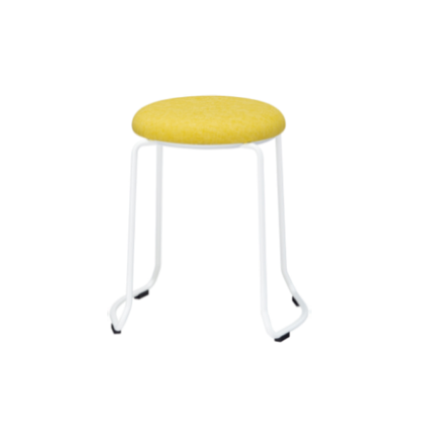 内田洋行 ミーティングチェア スツール MS-12シリーズ ロータイプ クロス張り 脚カラーホワイト 6-450-33