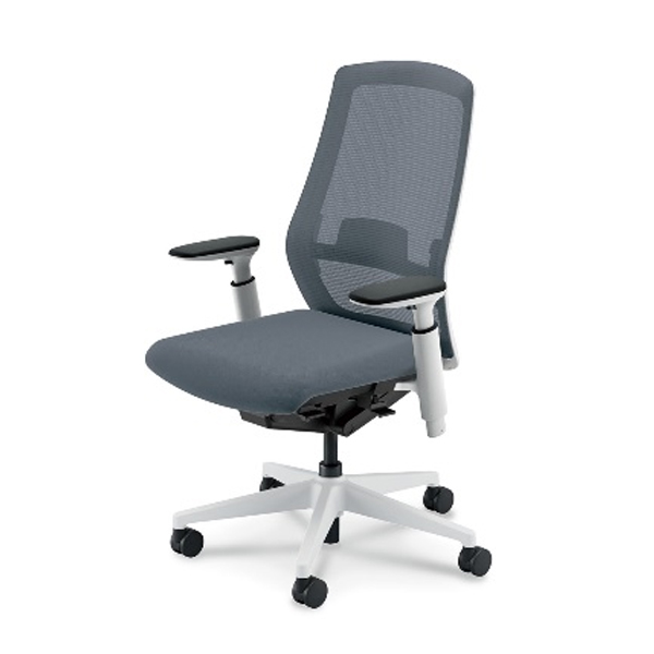 内田洋行 セレッツァ ホワイトフレーム スタンダード HRなし アジャスタブル肘 KAAW型 ランバー付 5-362-2