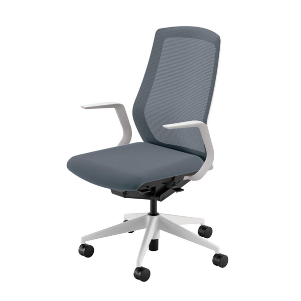 内田洋行 セレッツァ ホワイトフレーム スタンダード HRなし アジャスタブル肘 KAAW型 ホワイト脚/ブラック脚 5-362-1