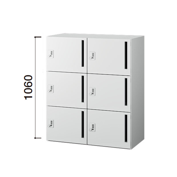 内田洋行 Portainer ポルテナ R 2列3段 電源口 トレーなし ARダイヤル錠 W900D450H1060 5-857-1424