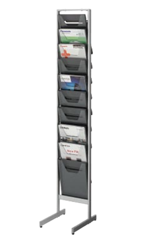 コクヨ パンフレットスタンド A4サイズトレータイプ 片面 薄型 A4判用・1列10段 ZR-PS301