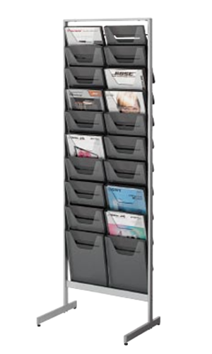 コクヨ パンフレットスタンド A4サイズトレータイプ 片面 薄型 A4判用・2列10段 ZR-PS302