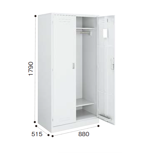 コクヨ　LKロッカー ナチュラルグレータイプ 多人数用ロッカー（両開き） W880D515H1790 シリンダー錠 LK-10LF1N