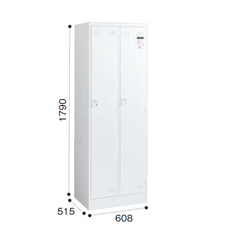 コクヨ　LKロッカー ナチュラルグレータイプ 2人用ロッカー W608D515H1790 オートダイヤル錠 LK-AD2F1N