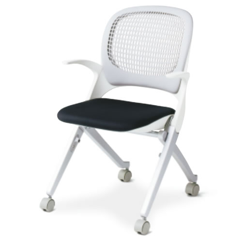 プラス ミーティングチェア エラーテ(Elarte)チェア 背ヌードタイプ 肘付 MB-Q50S