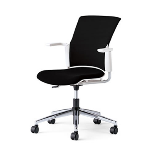 プラス チェダーCシリーズチェア 回転脚タイプ 背クッション 肘付 MB-W64SL/MB-W54SL