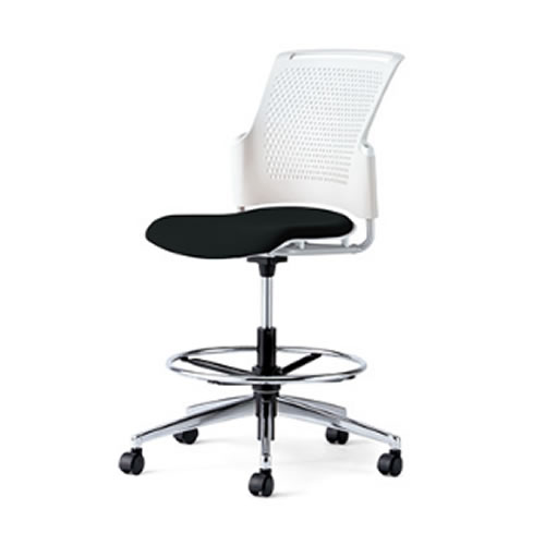 プラス チェダーCシリーズチェア 回転脚ハイタイプ 背ヌード 肘なし MC-W67SHL-N/MC-W57SHL-N