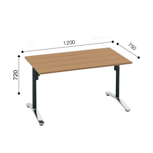 コクヨ ビエナ ミーティングテーブル 角形天板 T字脚 天板固定 ポリッシュ脚 キャスター脚 配線ボックス無 MT-V127PMP2-C/MT-V127PMG5-C